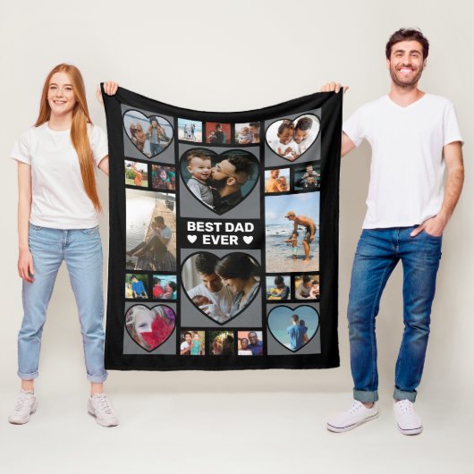 Beste vader ooit Foto Collage Fleece B (In situ)