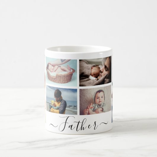 Beste vader ooit foto collage koffie Mok (Center)