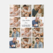 Beste Vader Ooit Foto Collage | Persoonlijk Fleece Deken (Voorkant)