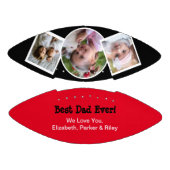 Beste vader ooit Foto Collage Red Black Football (Panelen)