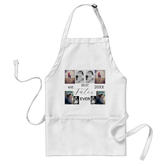 Beste vader ooit foto collage Schort (Voorkant)