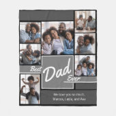 Beste vader ooit Foto Collage vaderdag Fleece Deken (Voorkant)