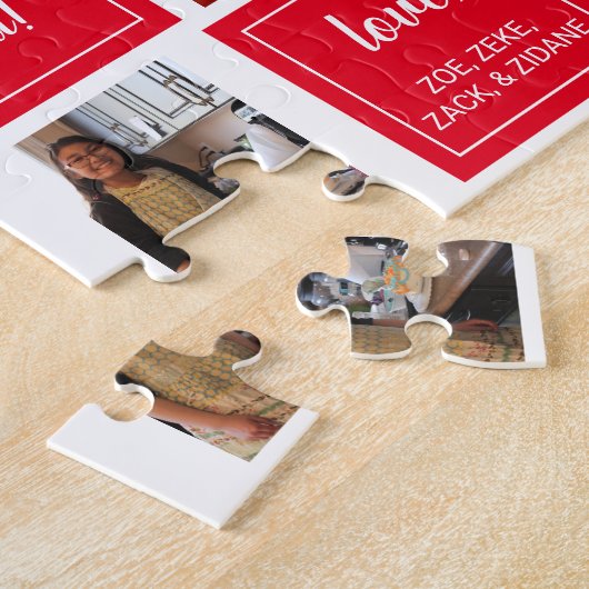 Beste vader ooit foto collage Vaderdag gift Jigs Legpuzzel (Zijkant)