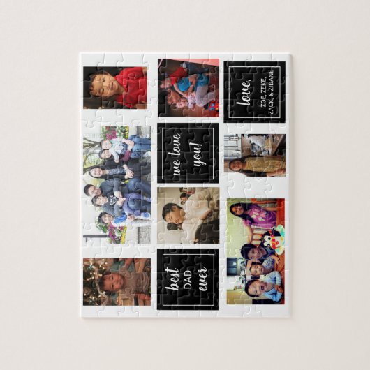 Beste vader ooit foto collage Vaderdag gift Legpuzzel (Verticaal)