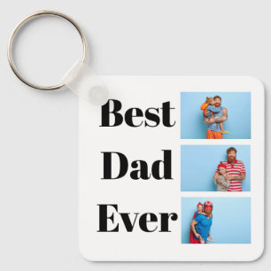 Beste vader ooit Foto Collage Vaderdag Gift Sleutelhanger