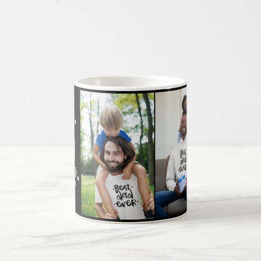 Beste vader ooit Foto Collage Vaderdag GIft Trav Koffiemok (Center)
