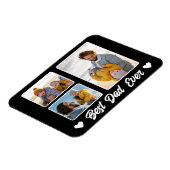 Beste vader ooit foto collage vaders dag cadeau magneet (Linkerzijde)