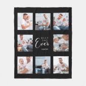 Beste vader ooit foto collage zwarte blanke vader fleece deken (Voorkant)