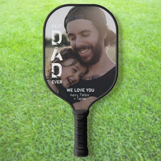 Beste vader ooit Foto Cool Modern Vaderdag Pickleball Paddle