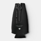 Beste vader ooit foto en tekst gepersonaliseerd zw flesjeskoeler (Achterkant)