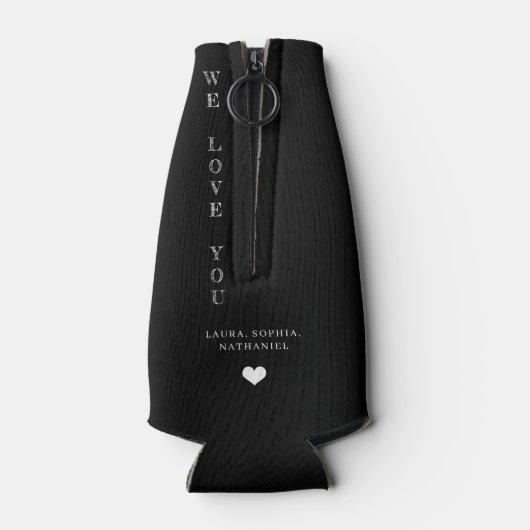 Beste vader ooit foto en tekst gepersonaliseerd zw flesjeskoeler (Achterkant)