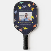 Beste vader ooit foto gepersonaliseerd pickleball paddle (Voorkant)