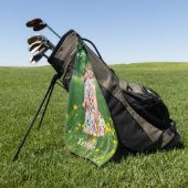 Beste vader ooit foto  golfhanddoek (Groen)