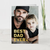 Beste vader ooit foto hart vaders dag echt folie wenskaart (Voorkant)