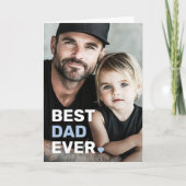 Beste vader ooit foto hart vaders dag gevouwen feestdagen kaart (Voorkant)
