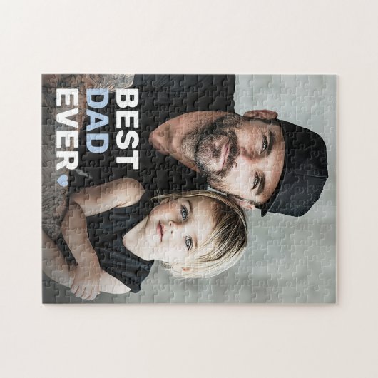 Beste vader ooit foto hart vaders dag legpuzzel (Horizontaal)