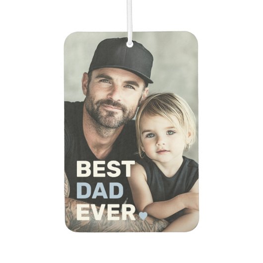 Beste vader ooit foto hart vaders dag luchtverfrisser (Voorkant)