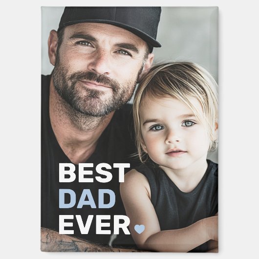 Beste vader ooit foto hart vaders dag magneet (Voorkant)
