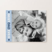 Beste vader ooit foto harten blauwe vaders dag legpuzzel (Horizontaal)
