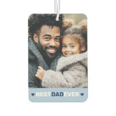 Beste vader ooit foto harten blauwe vaders dag luchtverfrisser (Achterkant)