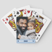 Beste vader ooit foto harten blauwe vaders dag pokerkaarten (Achterkant)