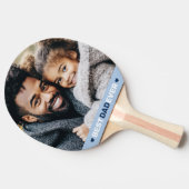 Beste vader ooit foto harten blauwe vaders dag tafeltennisbatje (Zijkant)