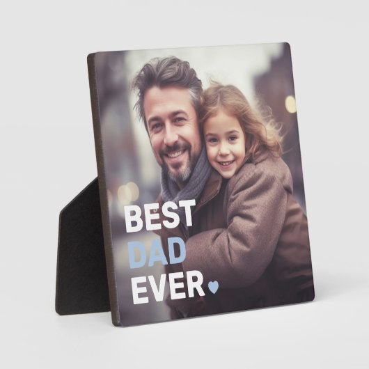 Beste vader ooit foto harten vaders dag fotoplaat (Voorkant)