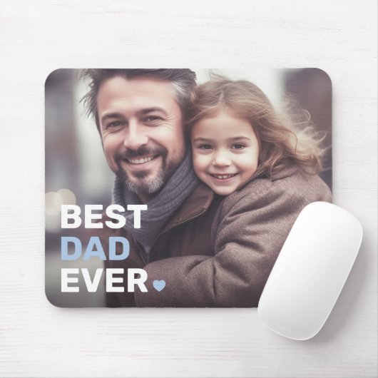 Beste vader ooit foto harten vaders dag muismat (Met muis)