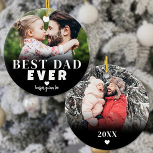 Beste vader ooit foto kerst keramisch ornament