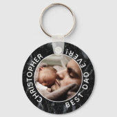Beste vader ooit Foto Modern Keepomwille Vaderdag Sleutelhanger (Achterkant)