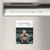 Beste Vader Ooit Foto Moderne Vaderdag Geschenken Magneet (Insitu (Vaatwasser))