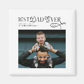 Beste Vader Ooit Foto Moderne Vaderdag Geschenken Magneet (Voorkant)