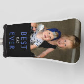 Beste vader ooit foto Putter blauw en zwart Golfheadcover (Voorkant)