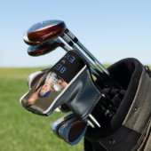 Beste vader ooit foto Putter blauw en zwart Golfheadcover (Insitu)