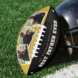 Beste vader ooit foto Vaderdag Goud & Zwart American Football