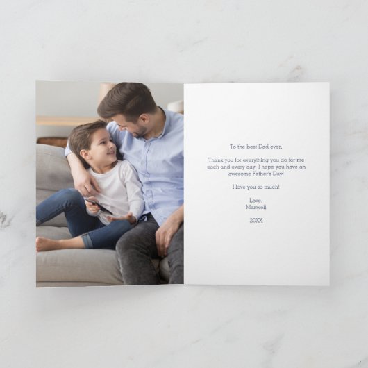 Beste vader ooit | Foto Vaderdag Kaart (Binnen)