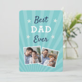 Beste vader ooit | Foto Vaderdag Kaart (Staand voorkant)