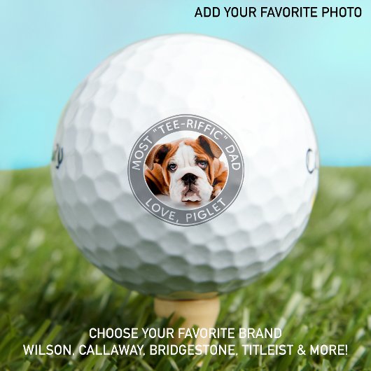 Beste vader ooit foto van Pet Dog Persoonlijk Golfballen