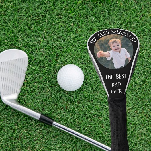 Beste vader ooit foto zwart golfheadcover