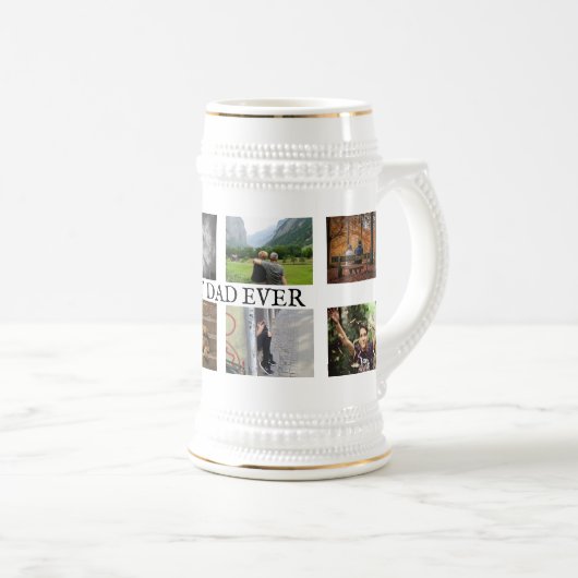 Beste vader ooit fotocollage DY vaders dag Bierpul (Voorkant rechts)