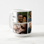 Beste vader ooit fotocollage en aangepaste tekst koffiemok (Voorkant links)