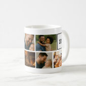 Beste vader ooit fotocollage en aangepaste tekst koffiemok (Voorkant rechts)