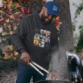 Beste vader ooit fotocollage en donkergrijze tekst hoodie