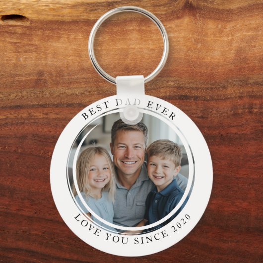 Beste vader ooit Fotomagneet Sleutelhanger (Achterkant)