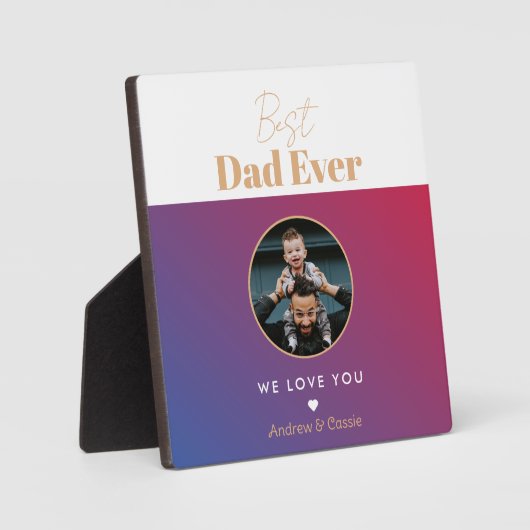 Beste vader ooit fotoplaat (Voorkant)