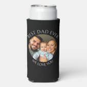 Beste vader ooit | Fotosjabloon gepersonaliseerd Seltzer Blikjeskoeler (Seltzer Achterkant)