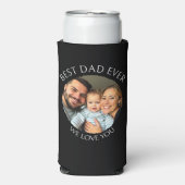Beste vader ooit | Fotosjabloon gepersonaliseerd Seltzer Blikjeskoeler (Seltzer Voorkant)