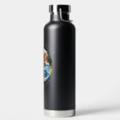 Beste vader ooit | Fotosjabloon gepersonaliseerd Waterfles (Links)