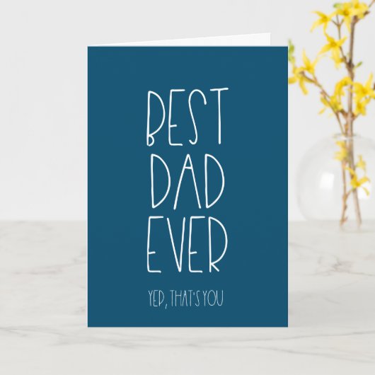 Beste vader ooit Funny Vaderdag Kaart (Gele Bloem)