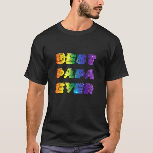 Beste vader ooit Gay Pride Lgbetq Rainbow Proud Pa T-shirt (Voorkant)